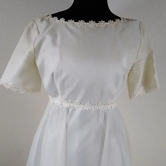 VTG Christine Gowns Panorama City California Wedding W Dress Sz 10 Ivory Color - Picture 5 of 16